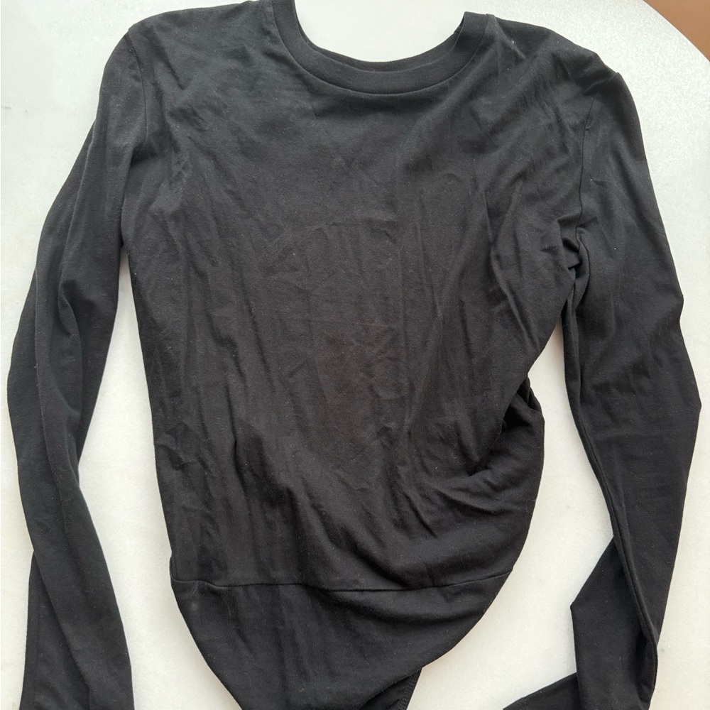 WeWoreWhat Open Back Black Bodysuit